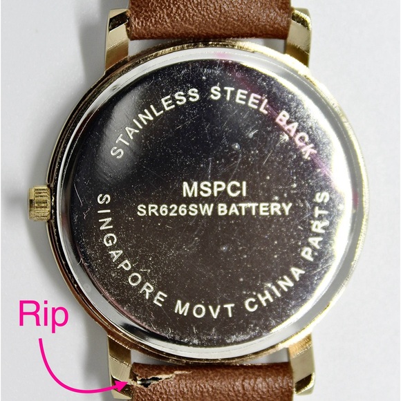 NEW Women’s Analog 36mm Gold Watch with Brown Band - Picture 7 of 10